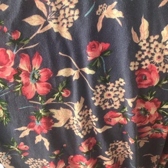 Victoria’s Secret Vintage Gold Label Long Floral Robe Size M/L Blue Sash Tie - Picture 10 of 10